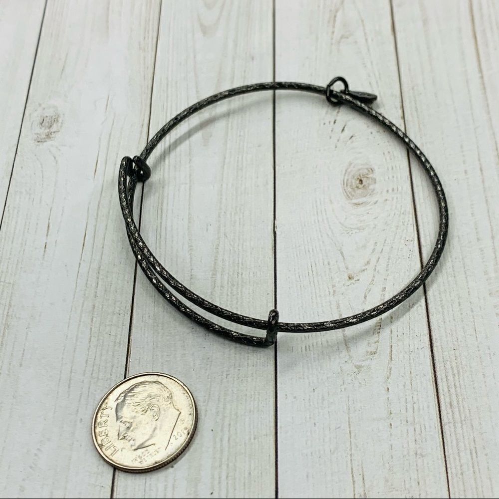 Alex and Ani Textured Gunmetal Bracelet‎